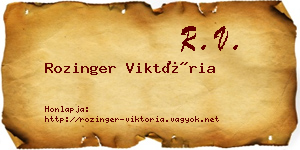 Rozinger Viktória névjegykártya